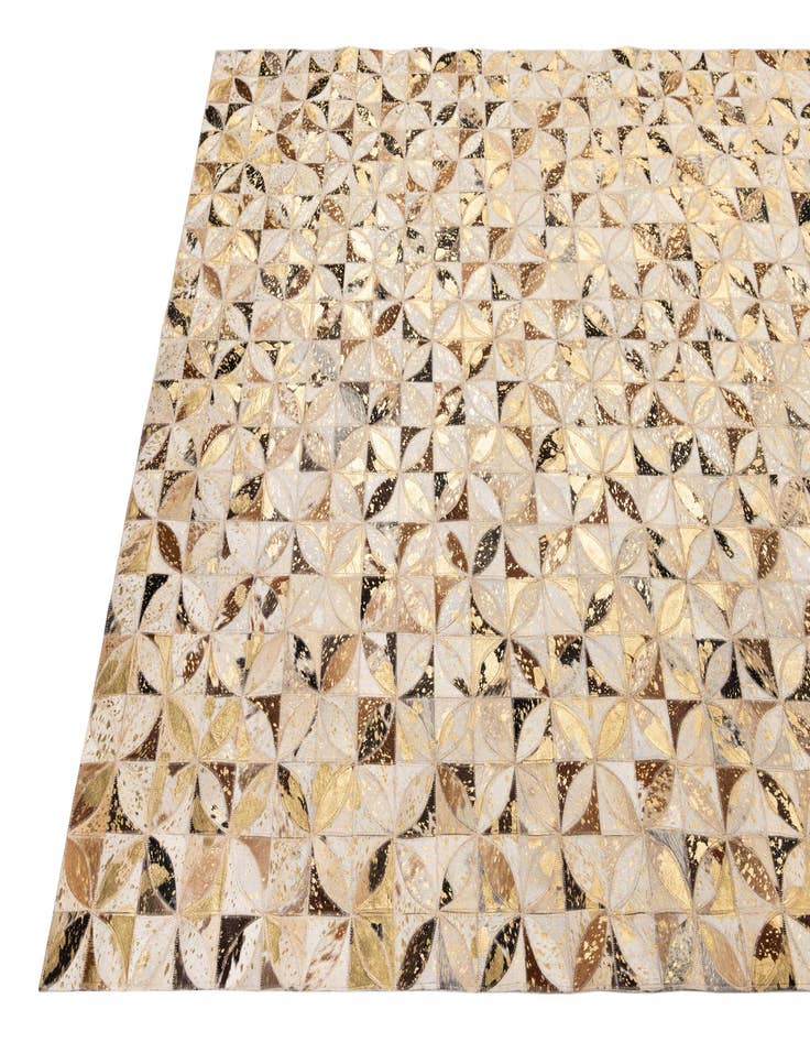 Detail image of 5' x 7' 9 Cowhide Leather Rug