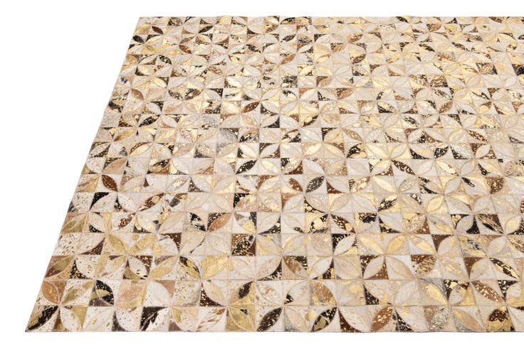 Detail image of 5' x 7' 9 Cowhide Leather Rug