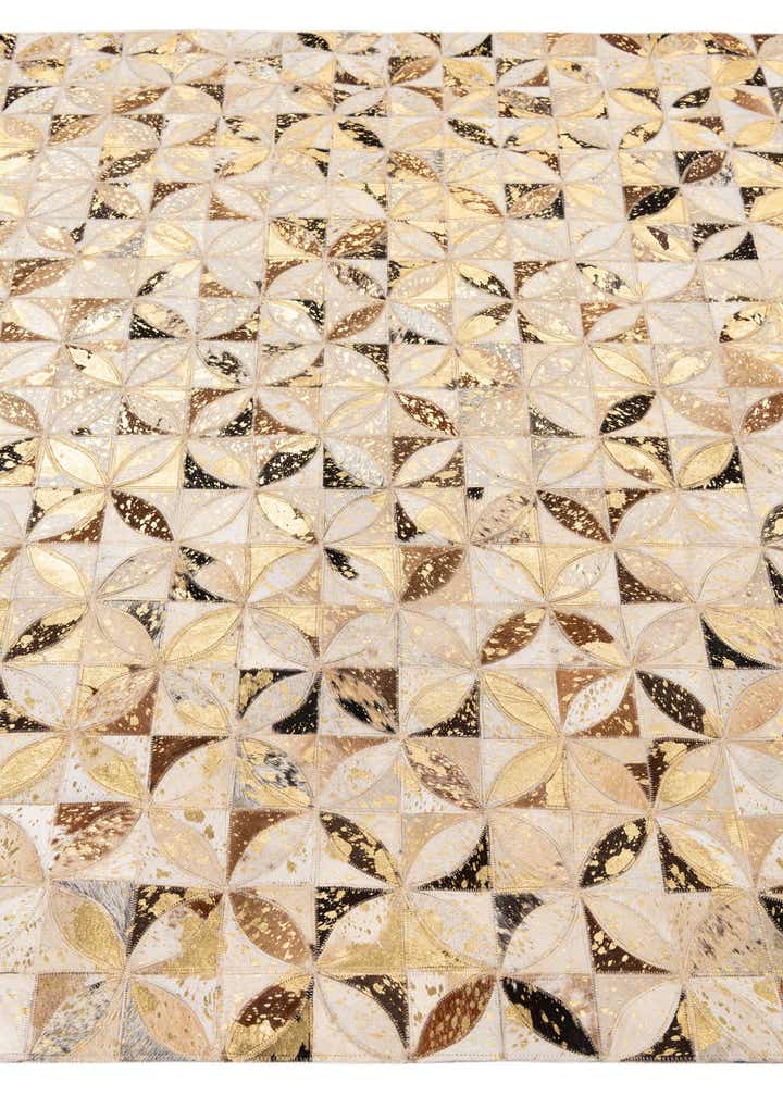 5' x 7' 9 Cowhide Leather Rug