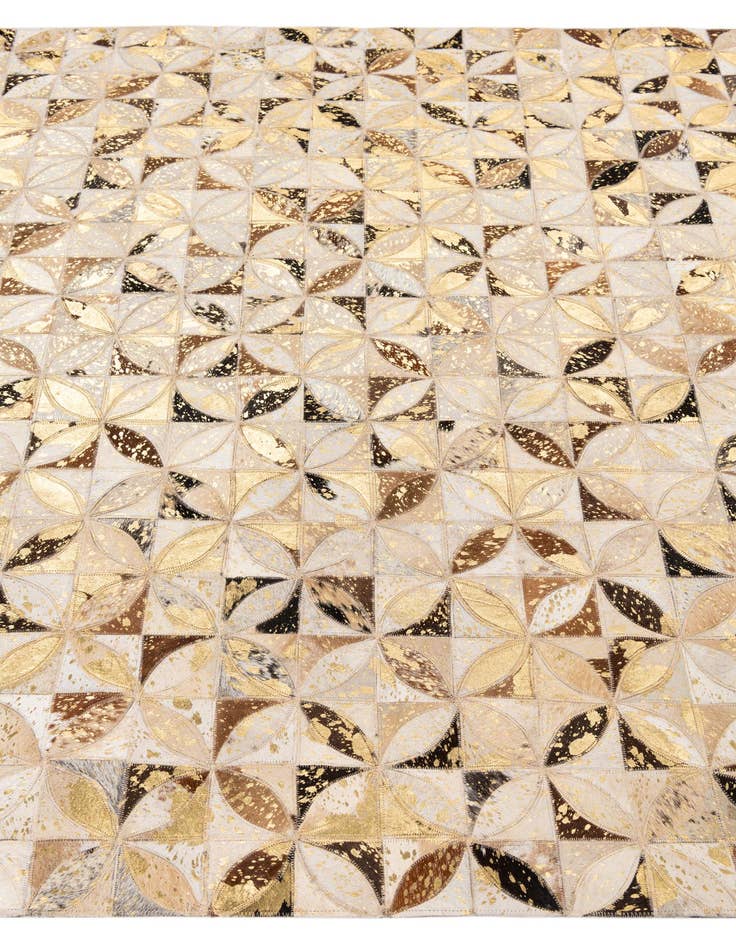 Detail image of 5' x 7' 9 Cowhide Leather Rug
