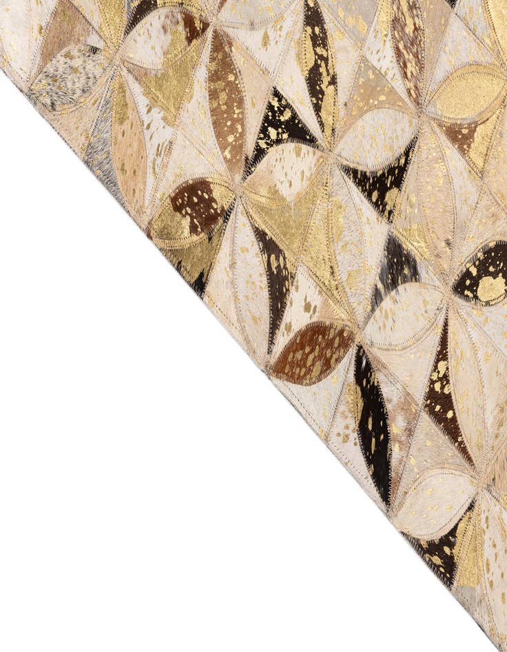 Detail image of 5' x 7' 9 Cowhide Leather Rug