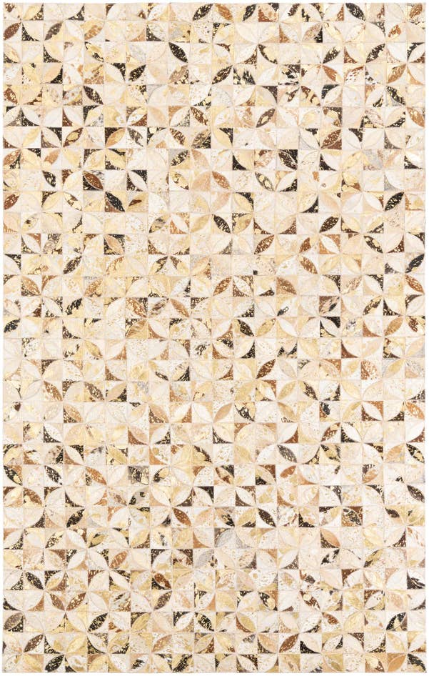 Detail image of 5' x 7' 9 Cowhide Leather Rug