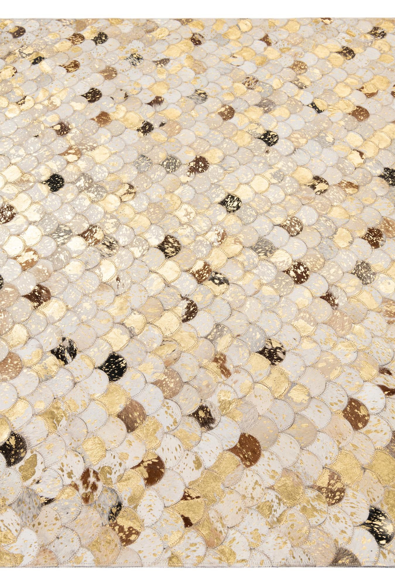 4' 10 x 8' Cowhide Leather Rug