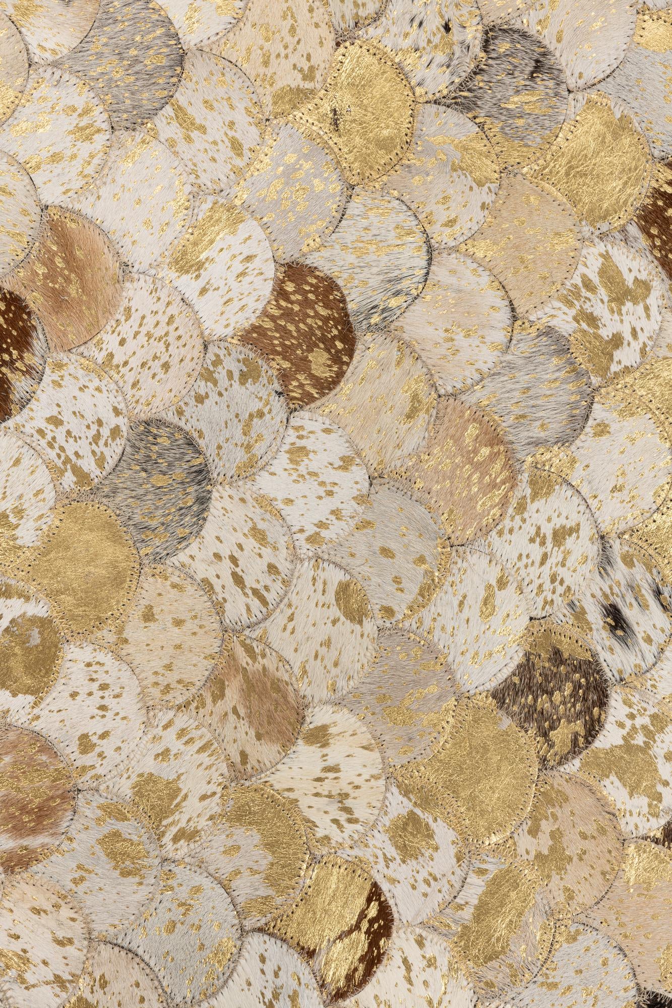 4' 10 x 8' Cowhide Leather Rug