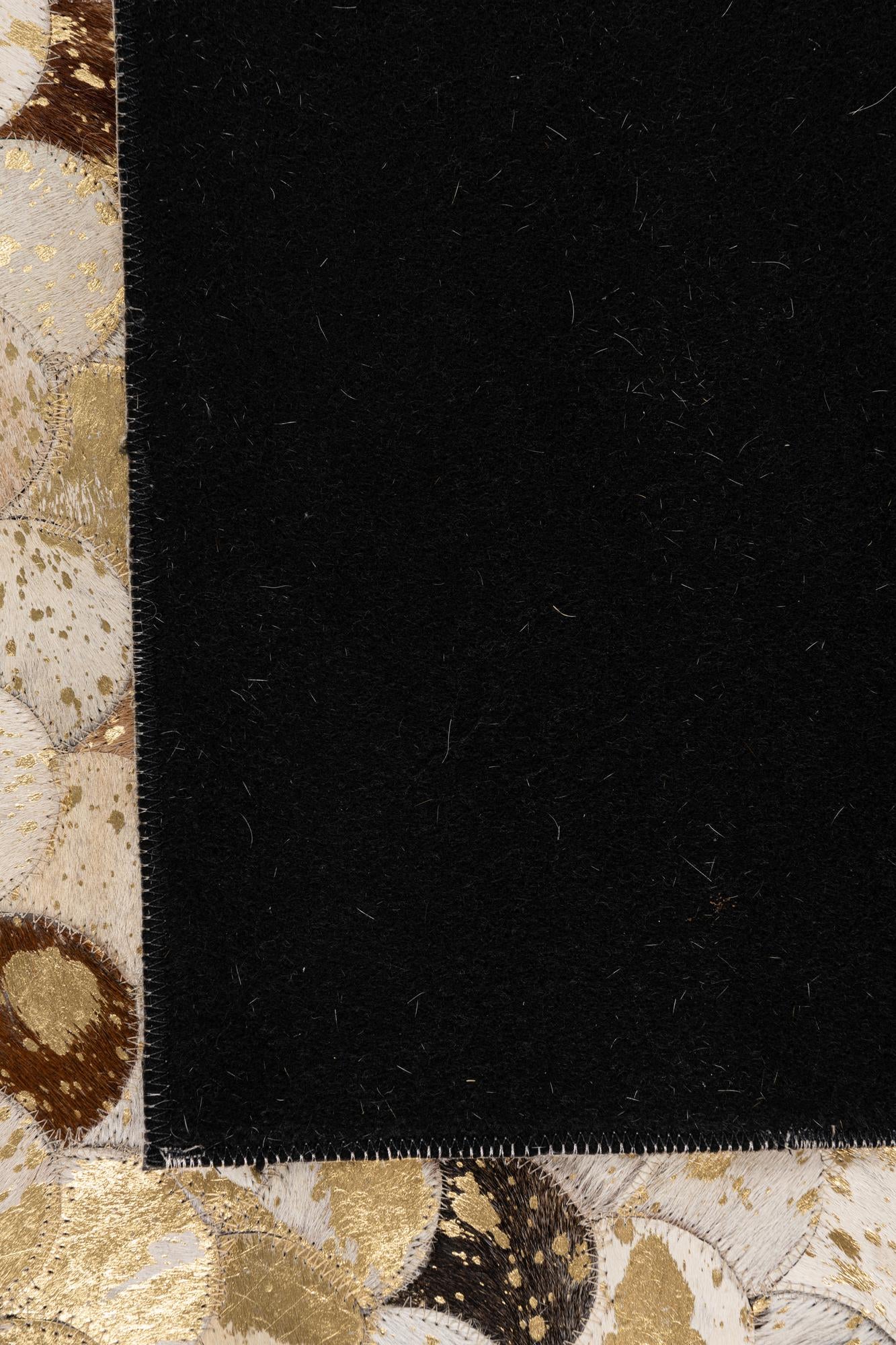 4' 10 x 8' Cowhide Leather Rug