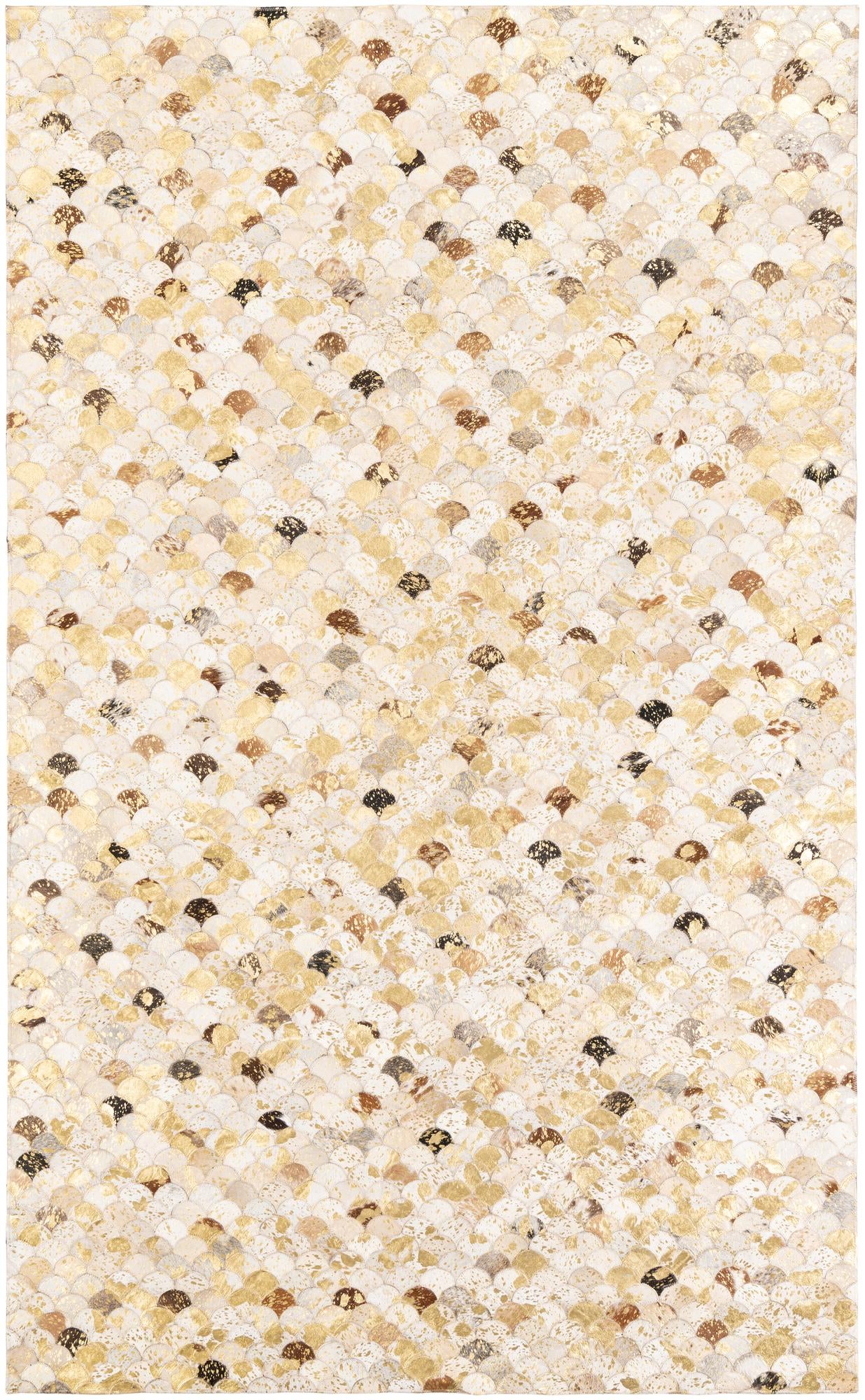 4' 10 x 8' Cowhide Leather Rug