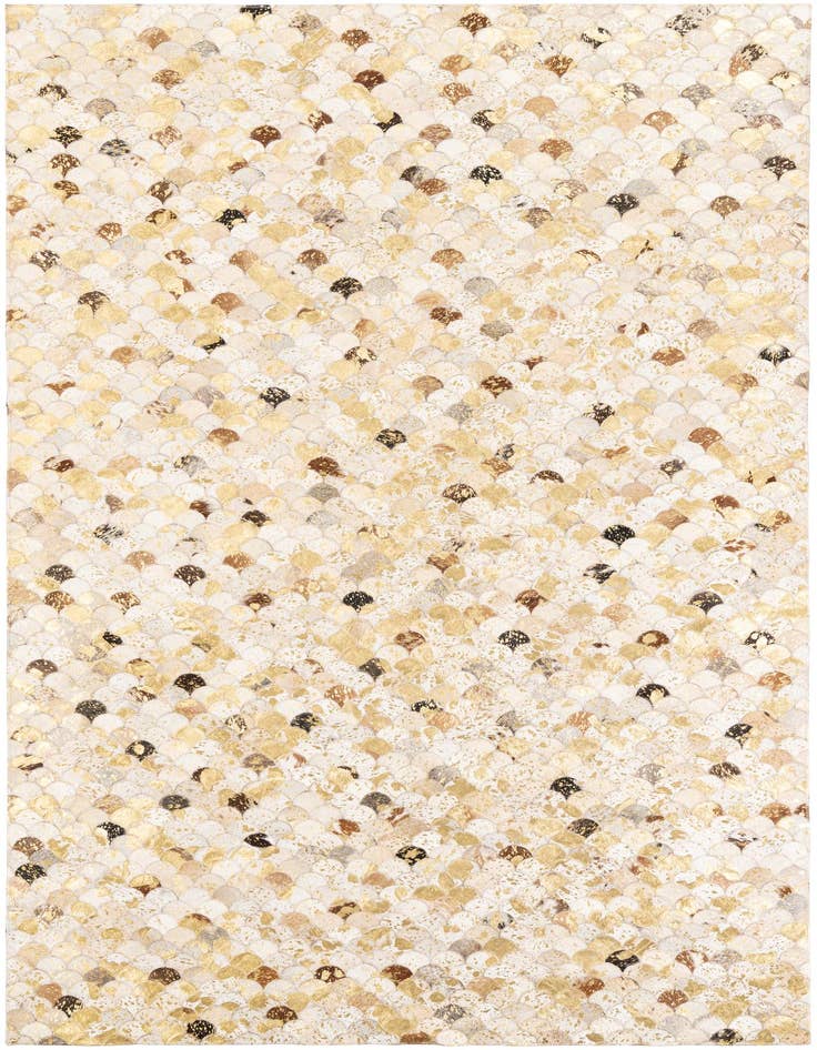 Detail image of 4' 10 x 8' Cowhide Leather Rug