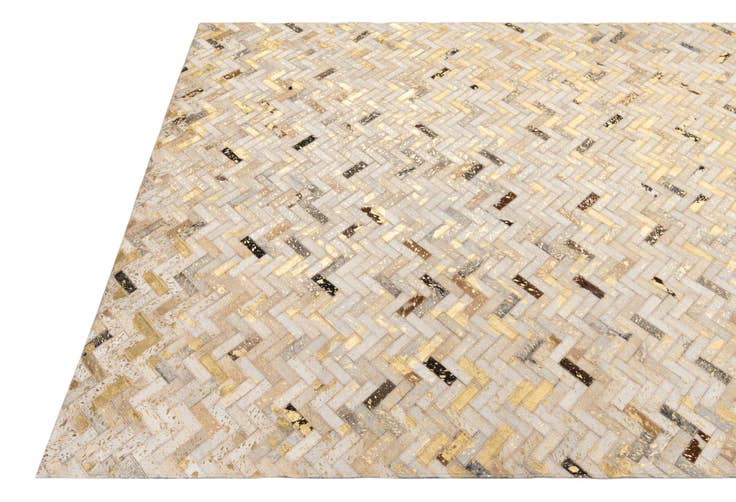 Detail image of 5' x 8' 2 Cowhide Leather Rug