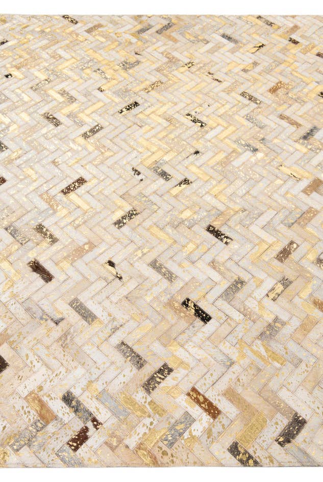Detail image of 5' x 8' 2 Cowhide Leather Rug