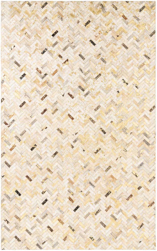 5' x 8' 2 Cowhide Leather Rug