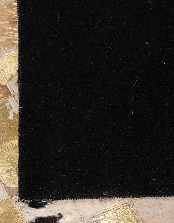 Detail image of 4' 10 x 8' Cowhide Leather Rug