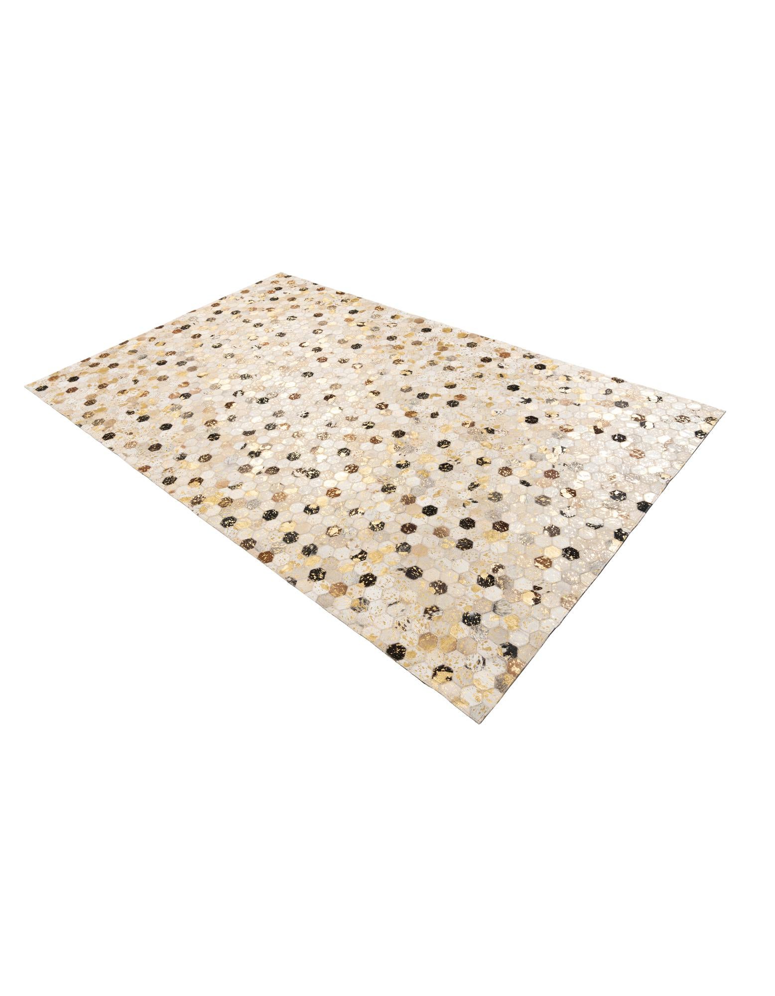 5' x 8' Cowhide Leather Rug