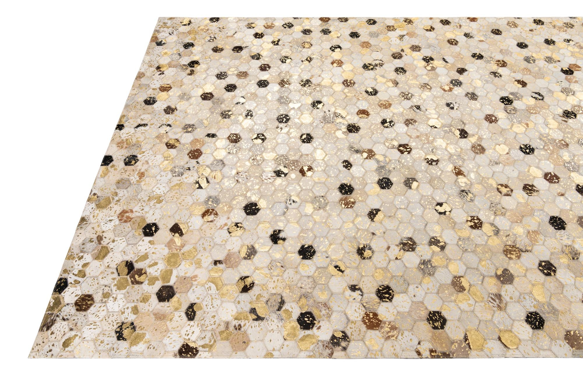 5' x 8' Cowhide Leather Rug