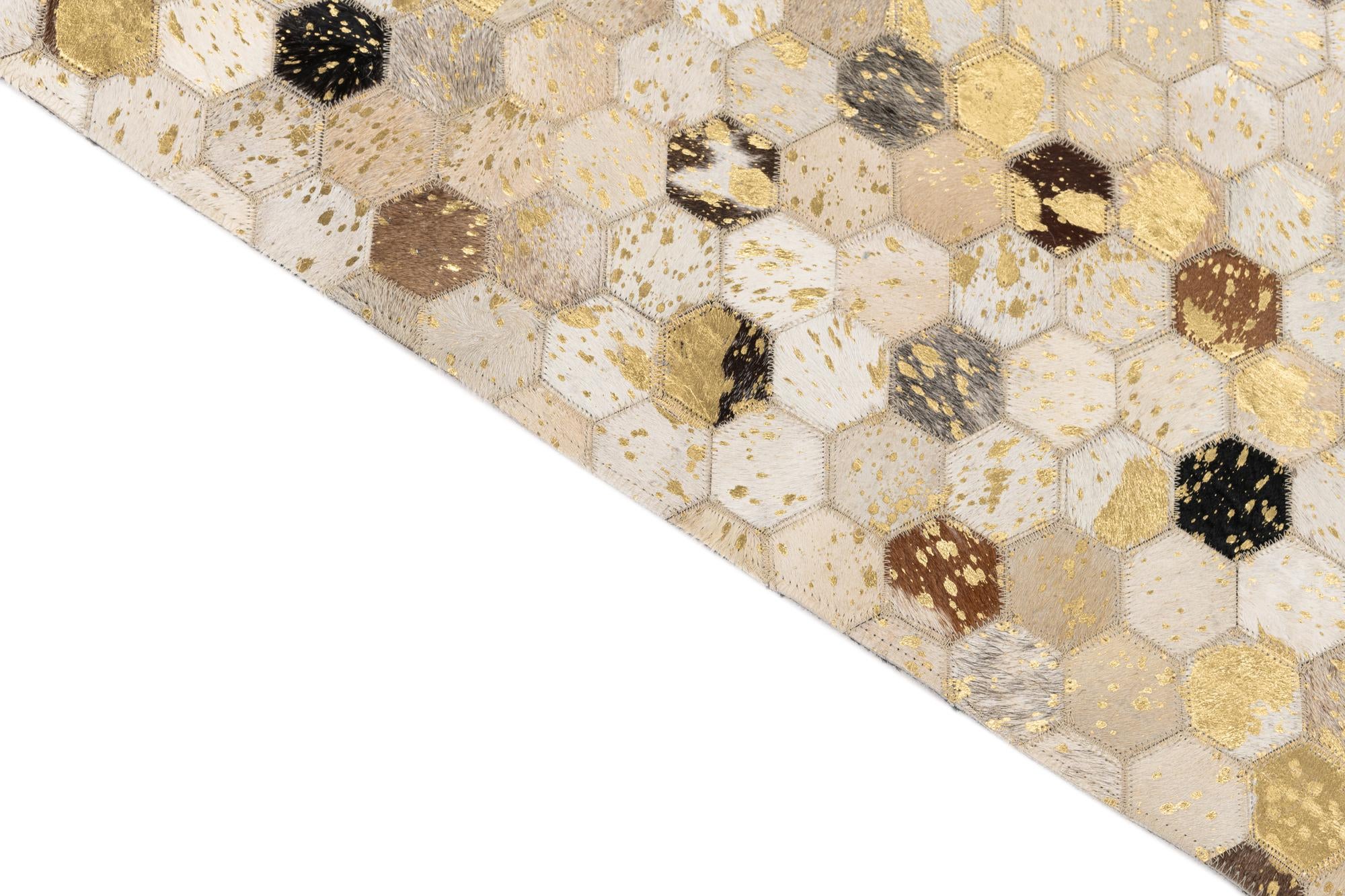 5' x 8' Cowhide Leather Rug