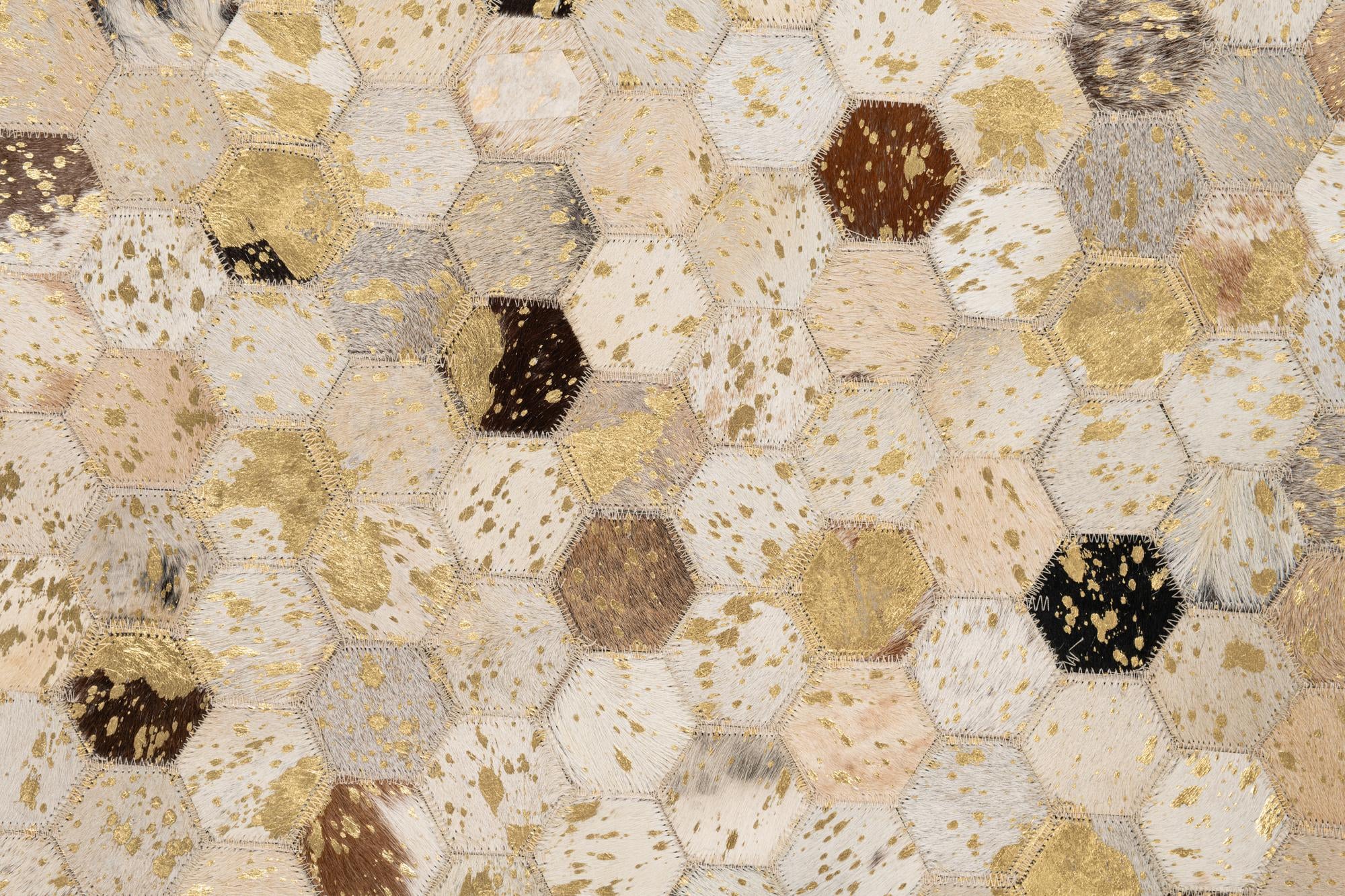 5' x 8' Cowhide Leather Rug