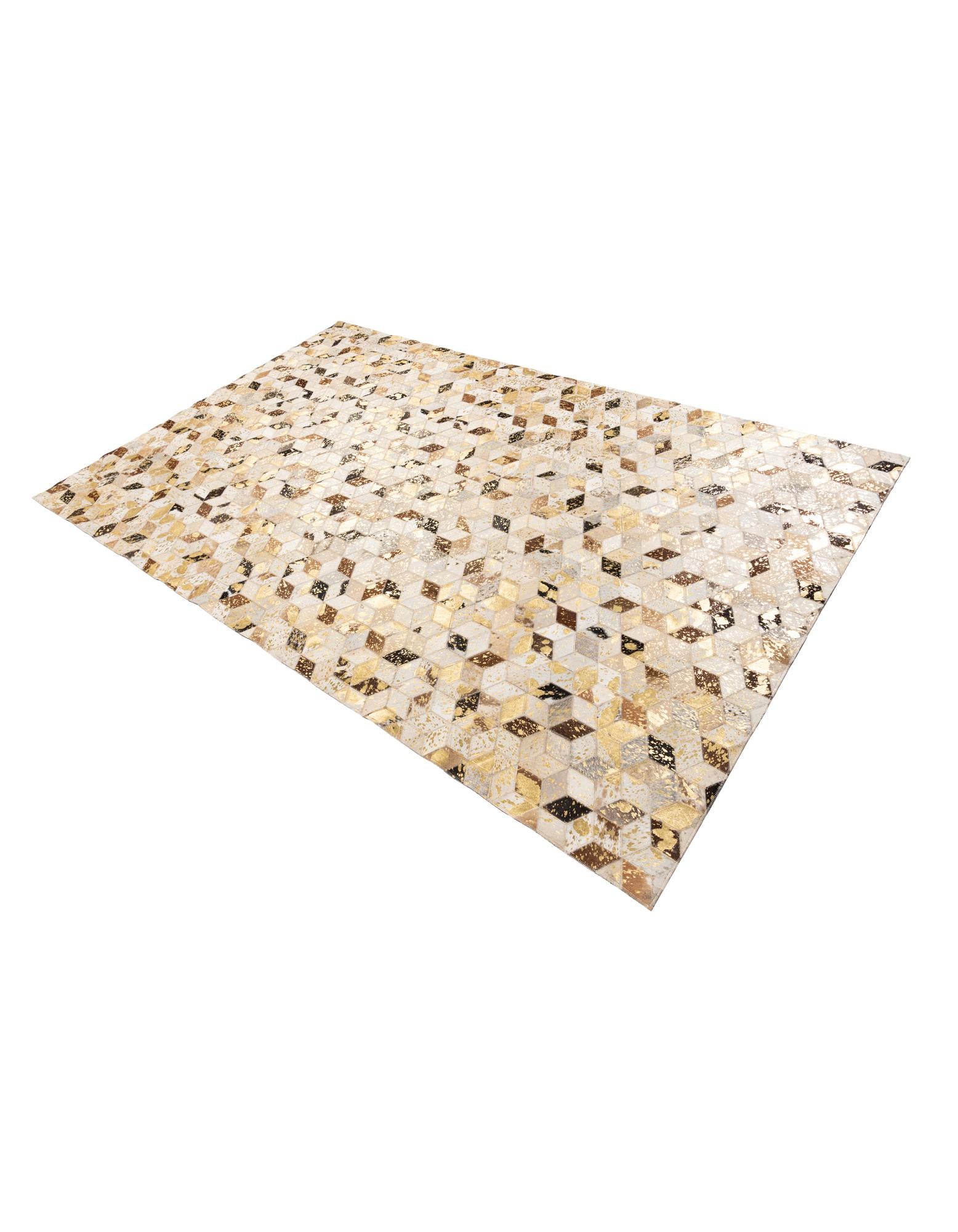 5' x 7' 10 Cowhide Leather Rug
