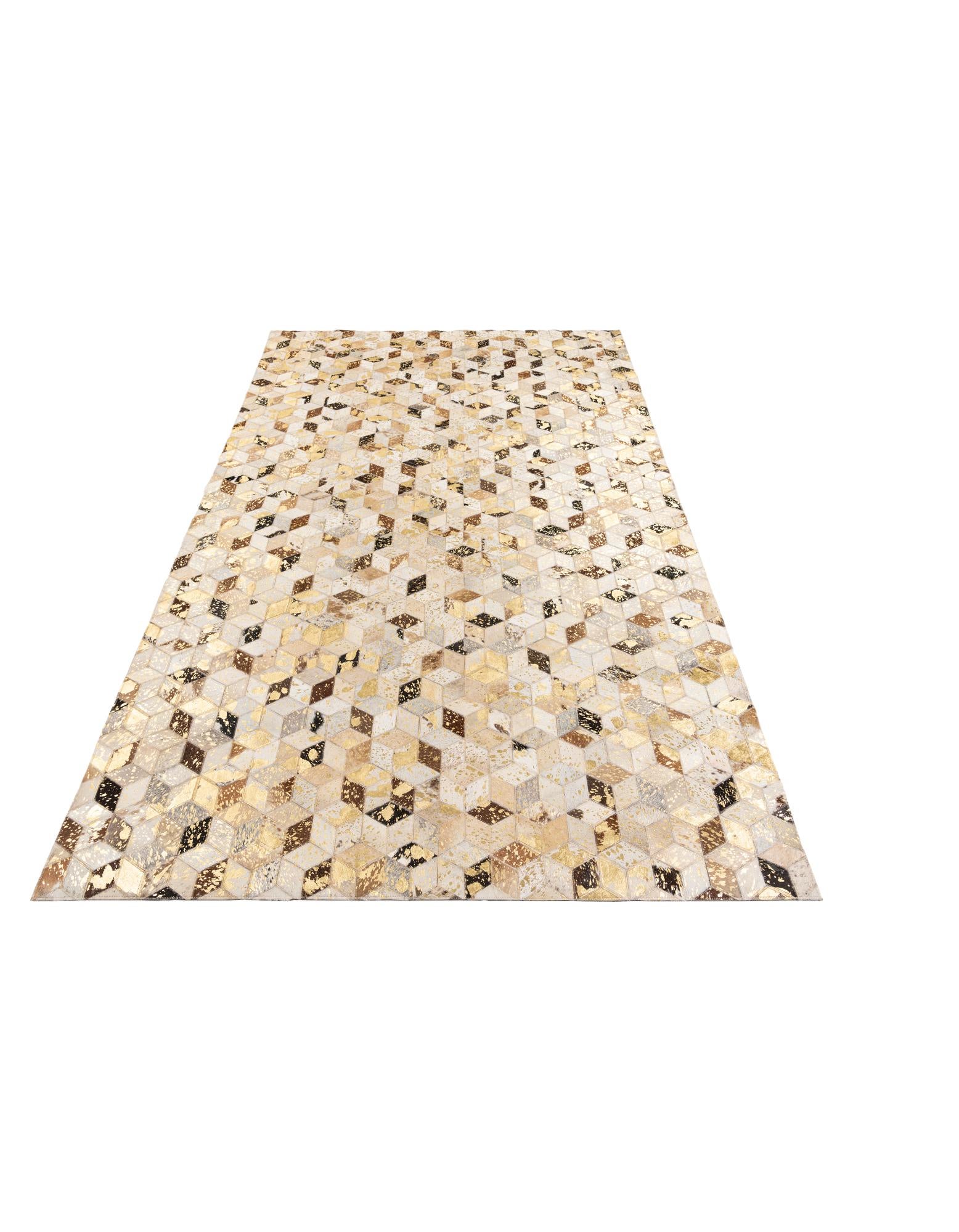 5' x 7' 10 Cowhide Leather Rug
