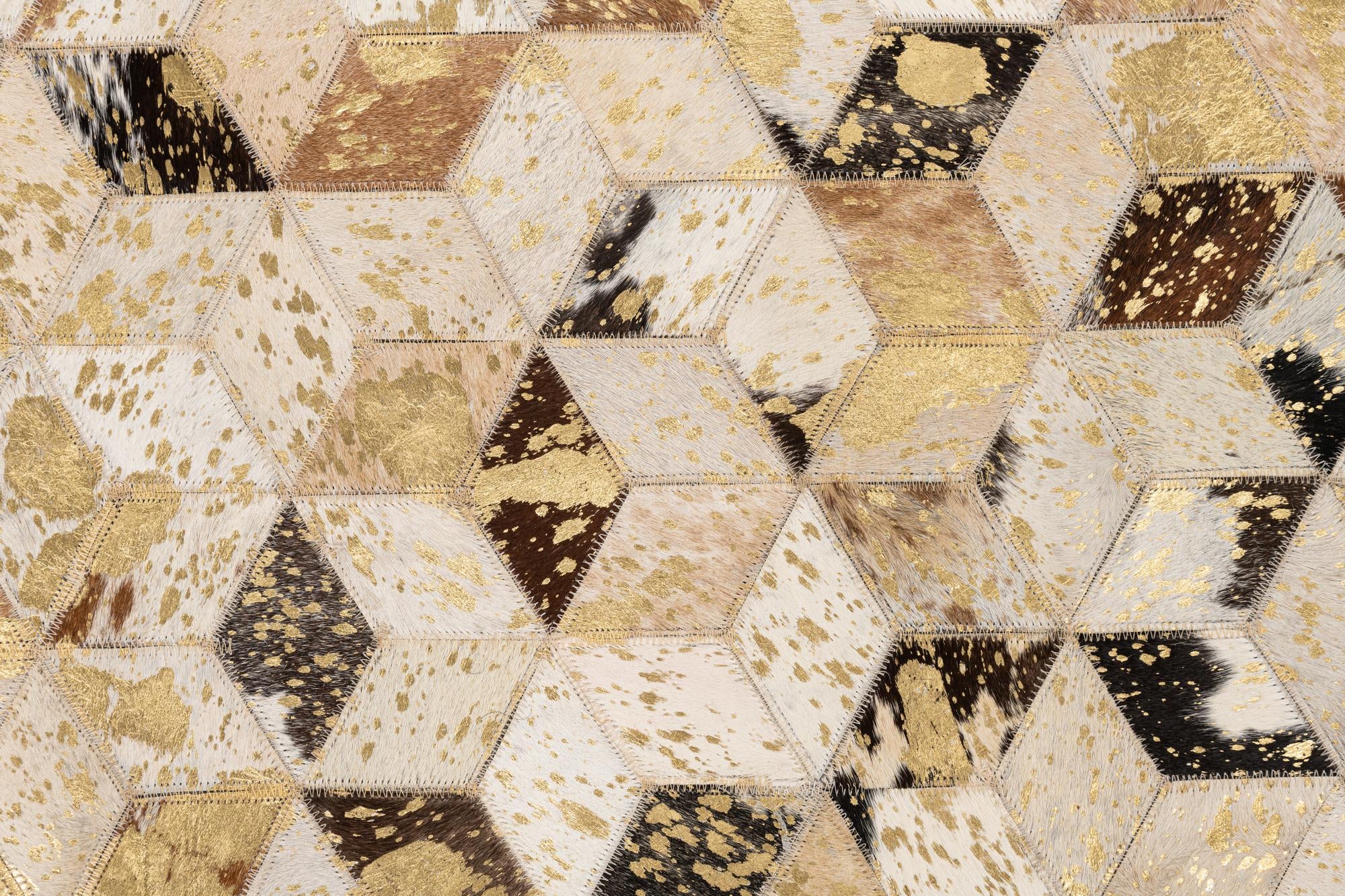 5' x 7' 10 Cowhide Leather Rug