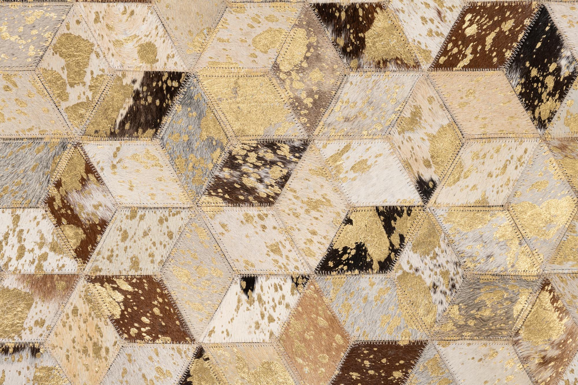 5' x 7' 10 Cowhide Leather Rug