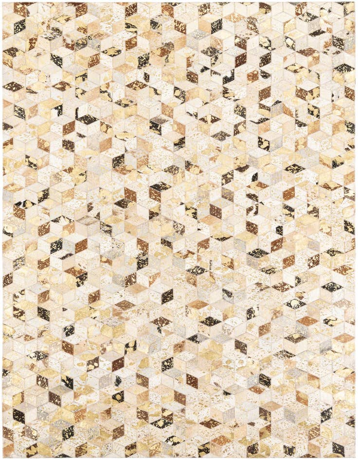 Detail image of 5' x 7' 10 Cowhide Leather Rug