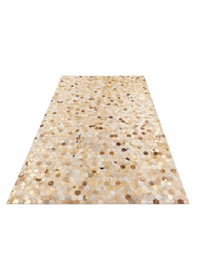 5' x 8' Cowhide Leather Rug