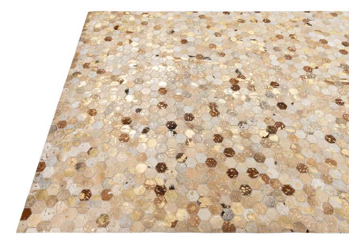 5' x 8' Cowhide Leather Rug