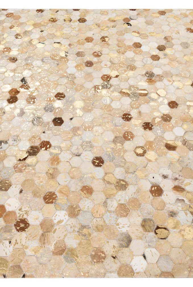 5' x 8' Cowhide Leather Rug