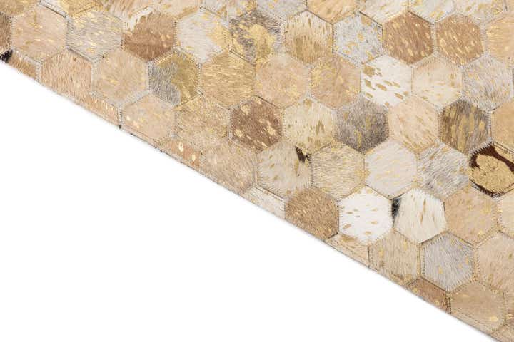5' x 8' Cowhide Leather Rug