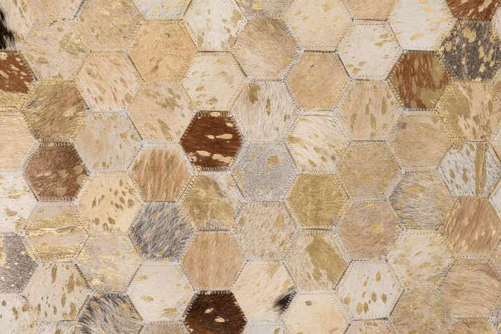 5' x 8' Cowhide Leather Rug