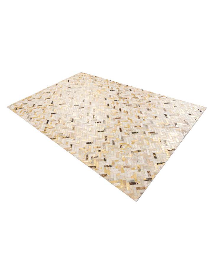 5' x 7' 10 Cowhide Leather Rug