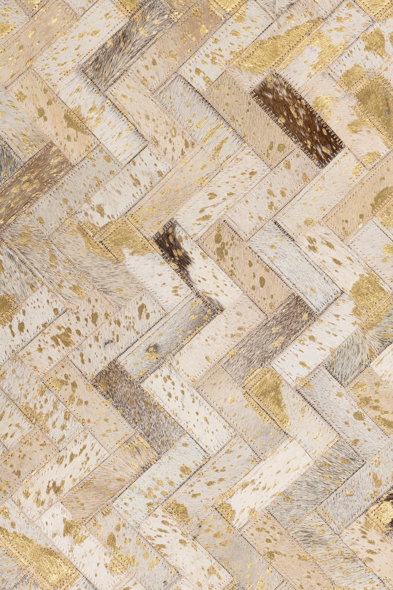5' x 7' 10 Cowhide Leather Rug