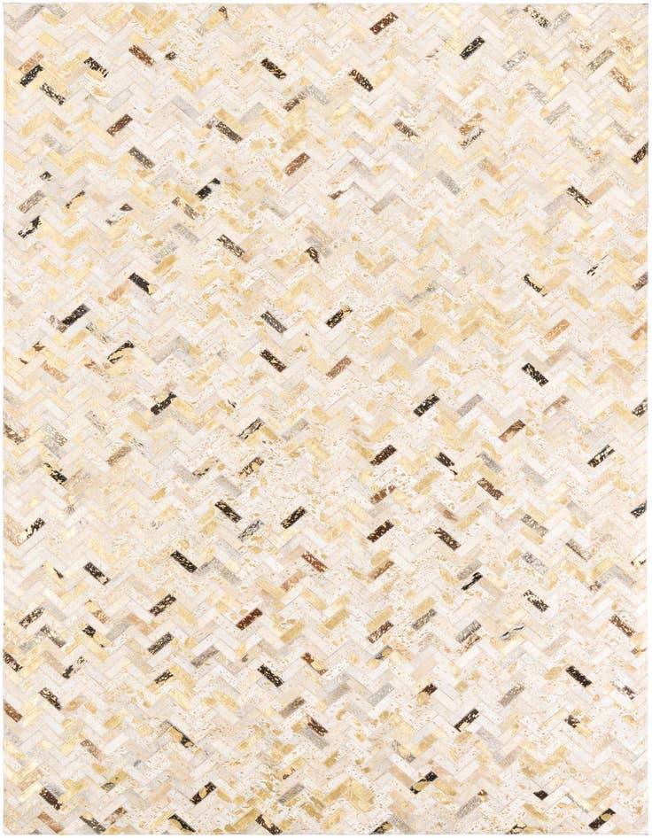 Detail image of 5' x 7' 10 Cowhide Leather Rug