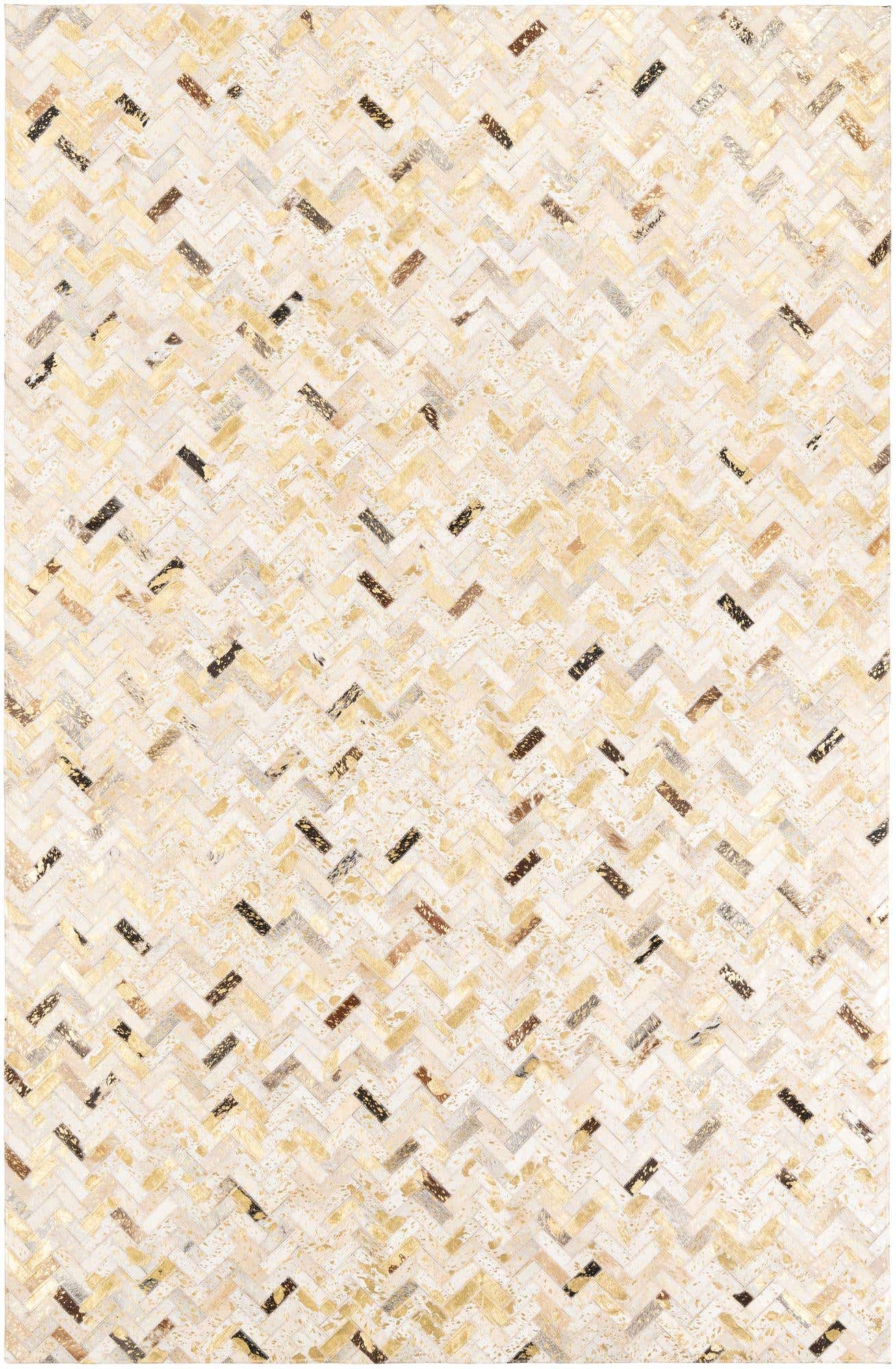 5' x 7' 10 Cowhide Leather Rug