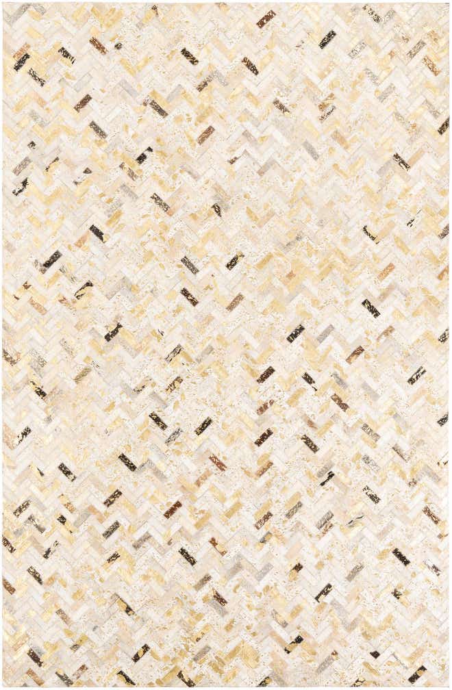 5' x 7' 10 Cowhide Leather Rug
