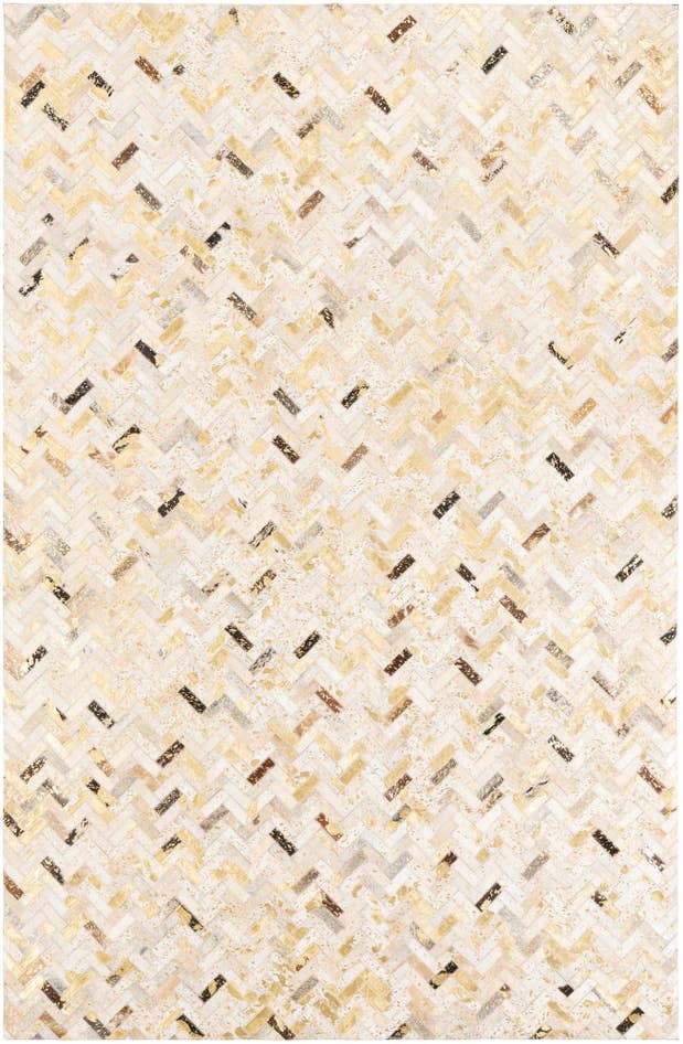 Detail image of 5' x 7' 10 Cowhide Leather Rug