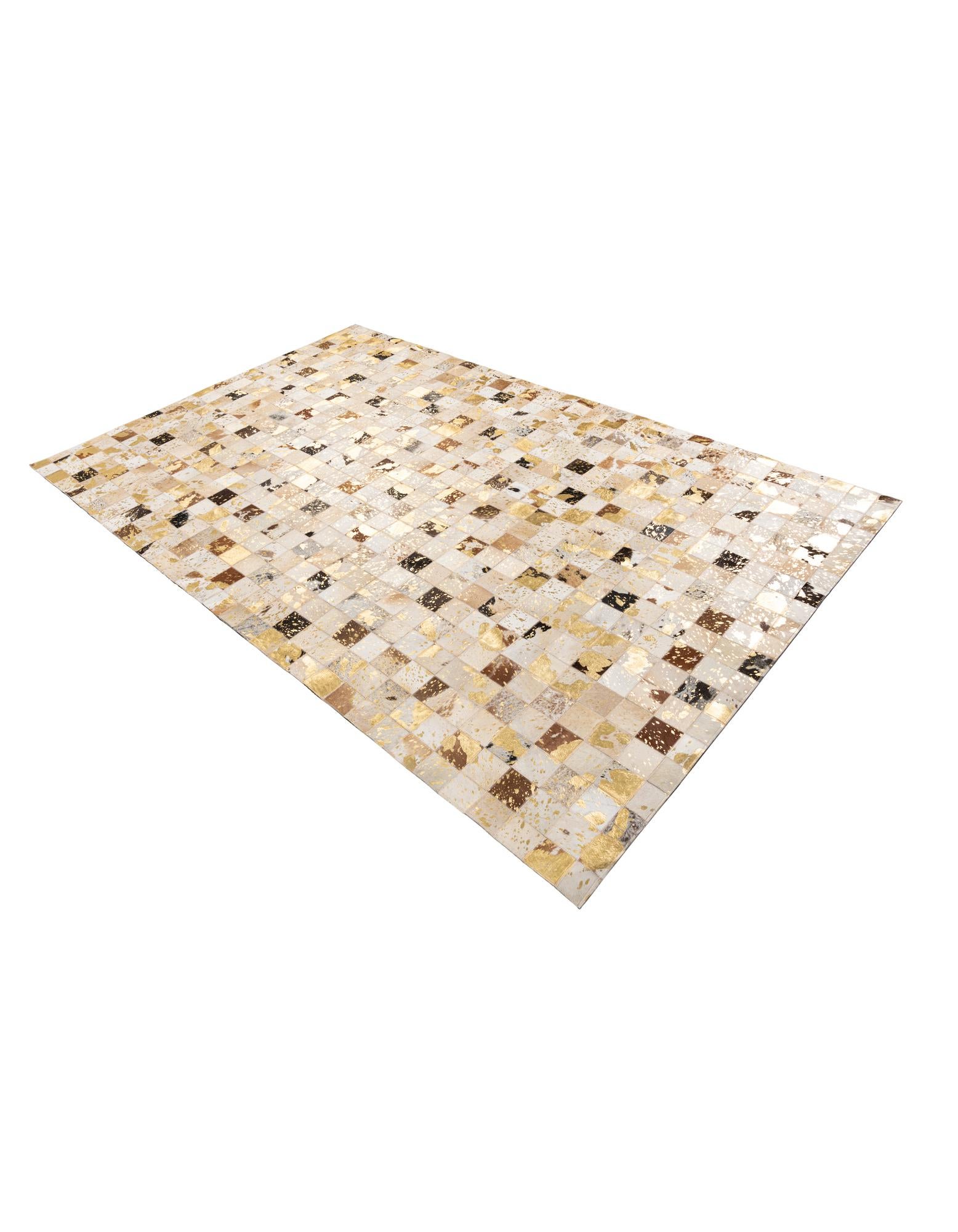 5' x 8' Cowhide Leather Rug