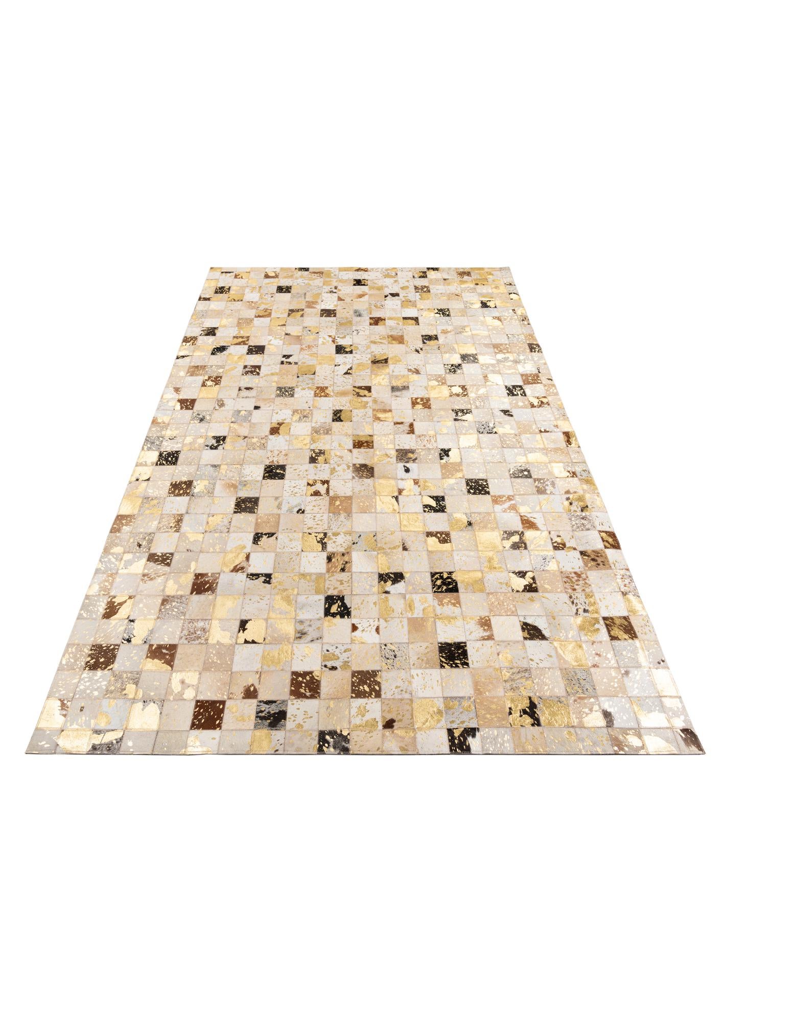 5' x 8' Cowhide Leather Rug