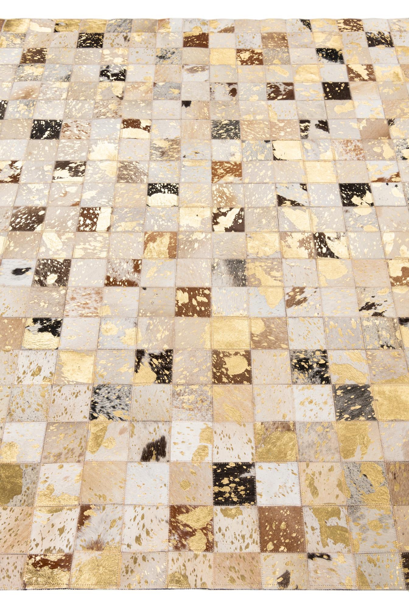 5' x 8' Cowhide Leather Rug