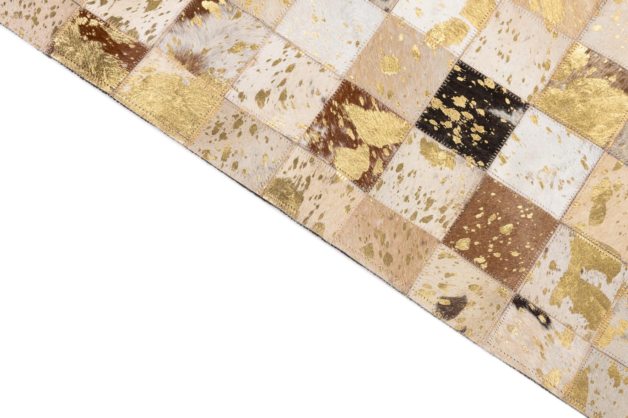 5' x 8' Cowhide Leather Rug