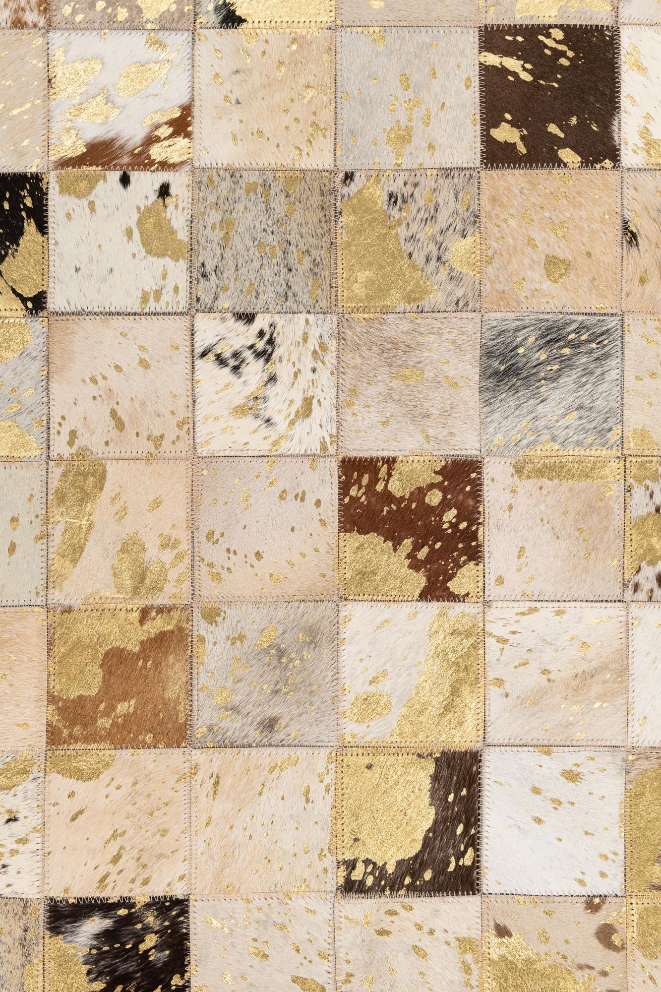 5' x 8' Cowhide Leather Rug