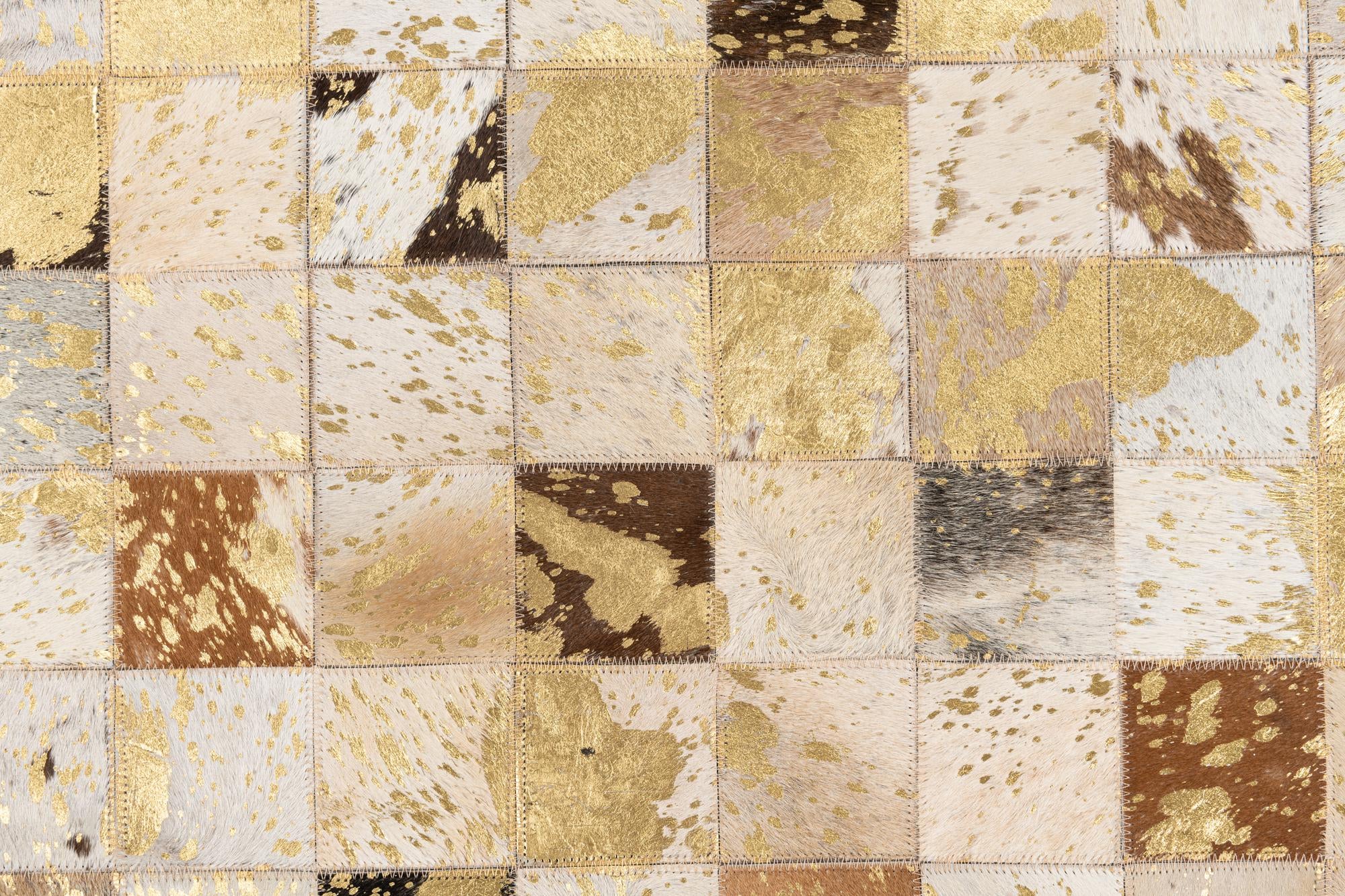 5' x 8' Cowhide Leather Rug