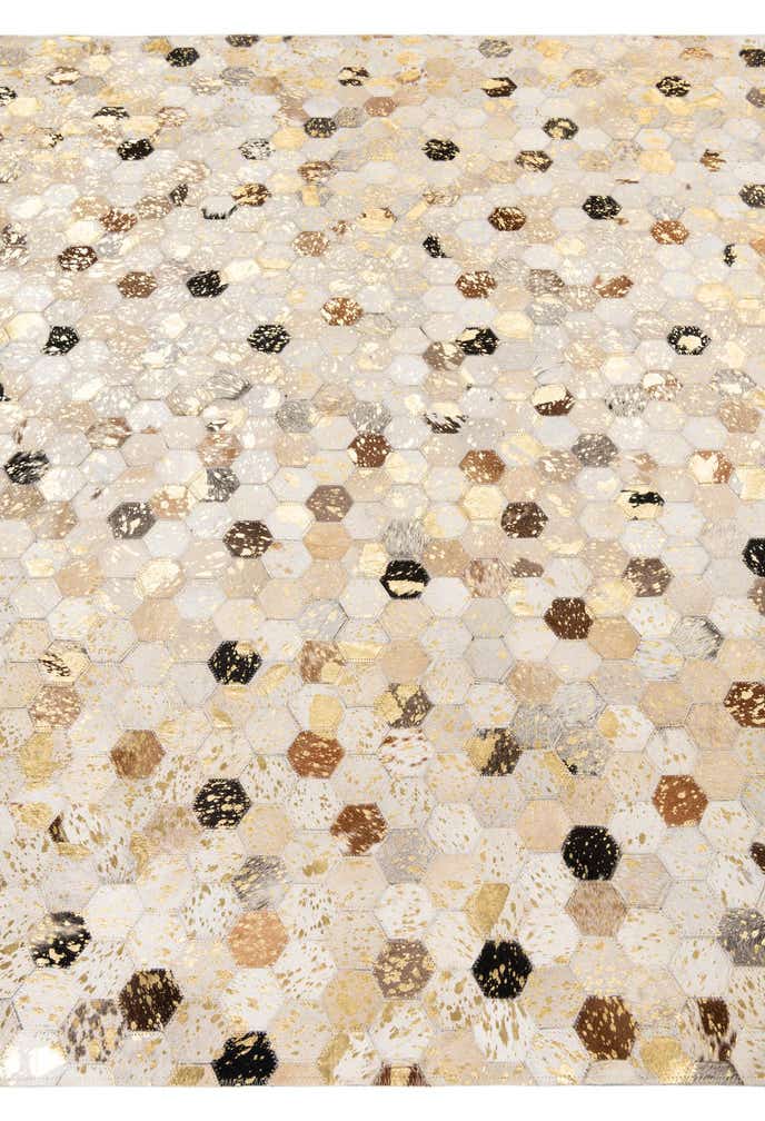 5' x 8' Cowhide Leather Rug