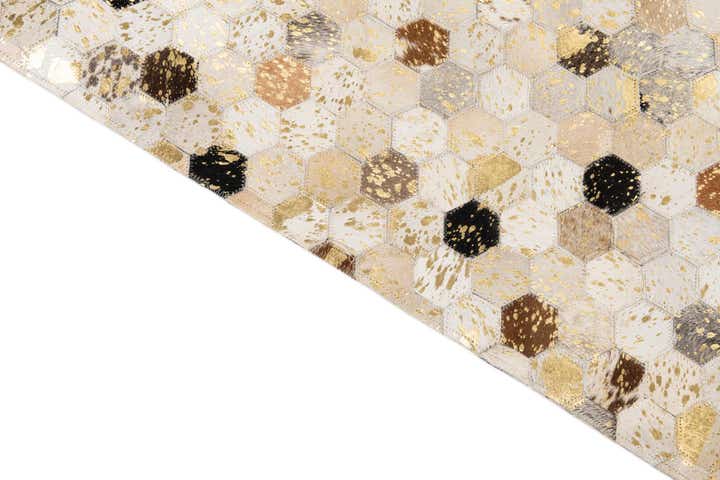 5' x 8' Cowhide Leather Rug