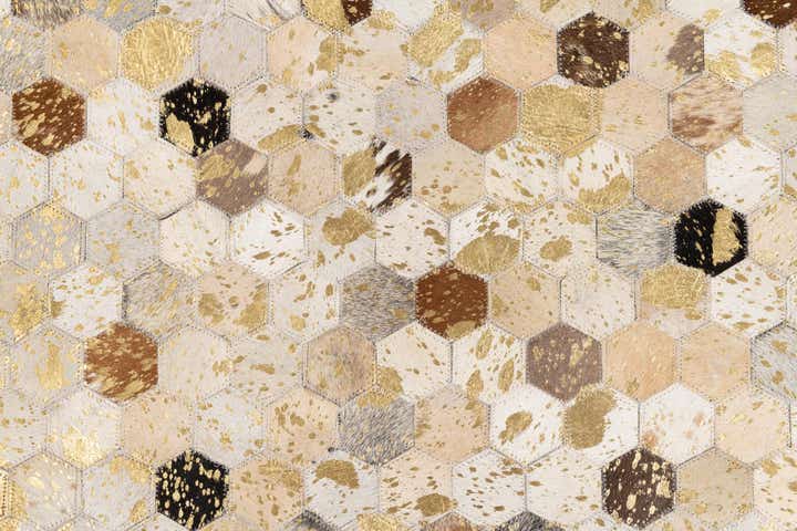 5' x 8' Cowhide Leather Rug