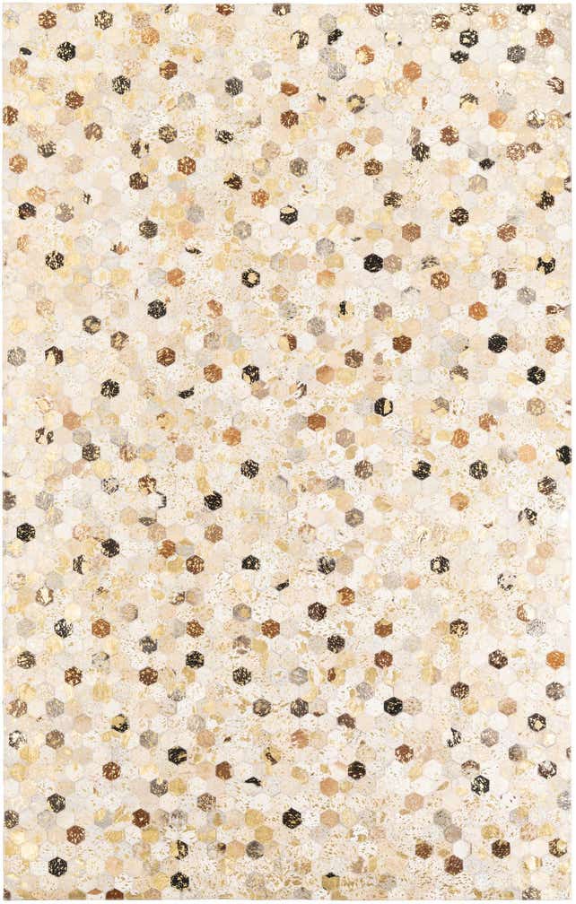 5' x 8' Cowhide Leather Rug