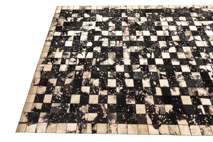 5' x 8' 1 Cowhide Leather Rug