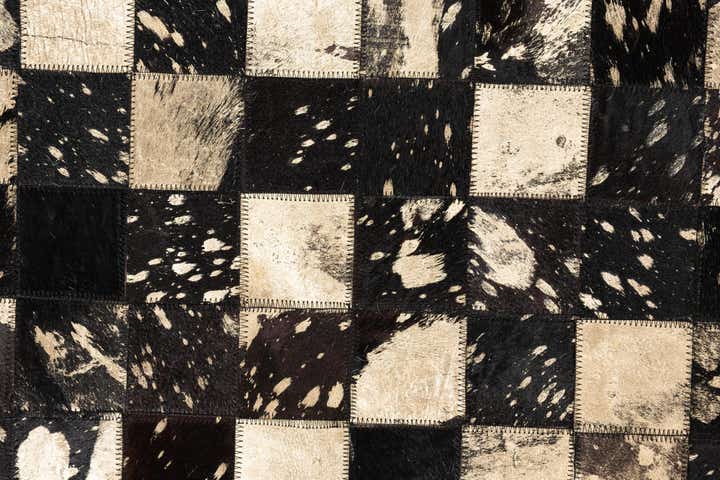 5' x 8' 1 Cowhide Leather Rug