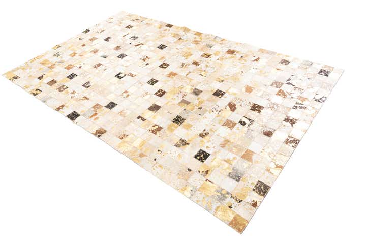 5' x 8' 1 Cowhide Leather Rug