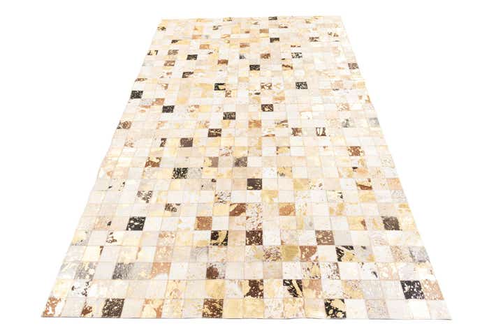 5' x 8' 1 Cowhide Leather Rug