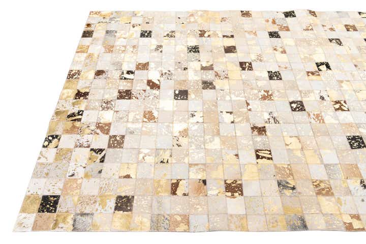 5' x 8' 1 Cowhide Leather Rug